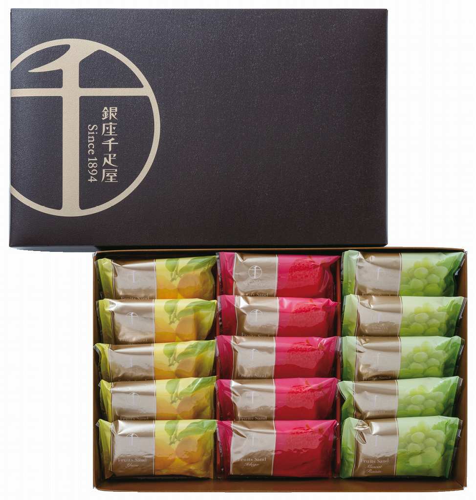 御祝.お返し,引出物,記念品は:銀座フルーツサンド15個 PGS-243