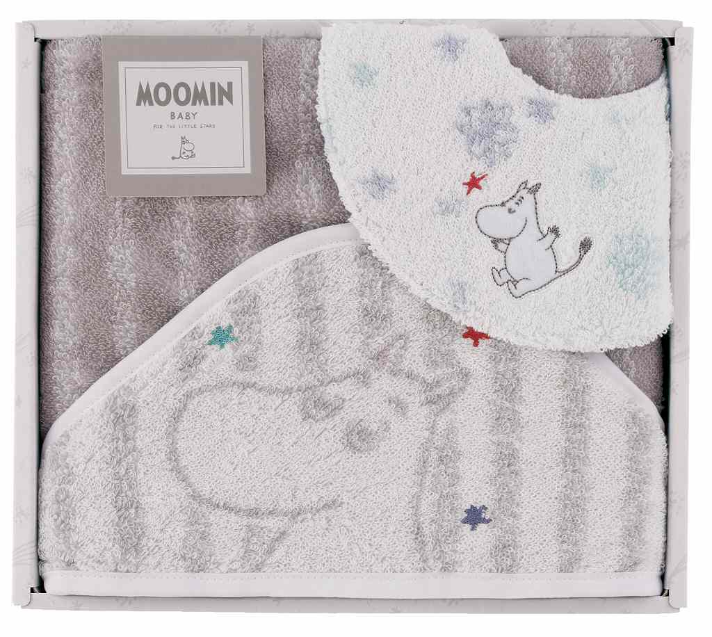 御祝.お返し,引出物,記念品は:ムーミン　スターギフト スタイ・おくるみセット 47-7059050