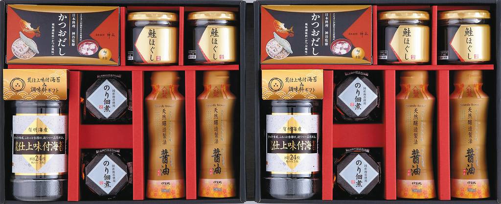 御祝.お返し,引出物,記念品は:荒仕上味付海苔＆調味料ギフト NH-HZ