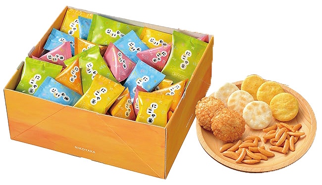 御祝.お返し,引出物,記念品は:亀田製菓　にこや菓L にこや菓L