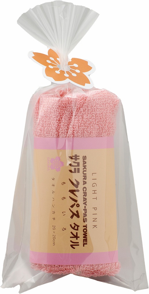 御祝.お返し,引出物,記念品は:クレパスタオル　タオルハンカチ（ピンク） CR23050-PI