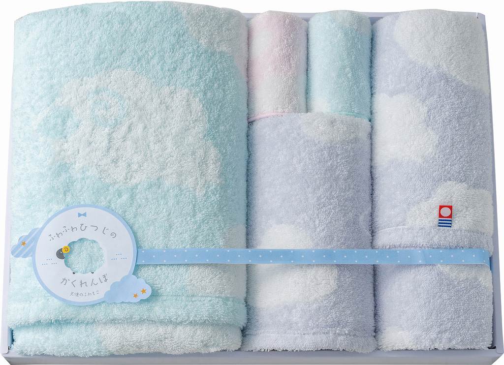 御祝.お返し,引出物,記念品は:天使のふわもこ　ふわふわひつじ　今治タオルセット　バスタオル・フェイスタオル・ウォッシュタオル・タオルハンカチ2P FH-550