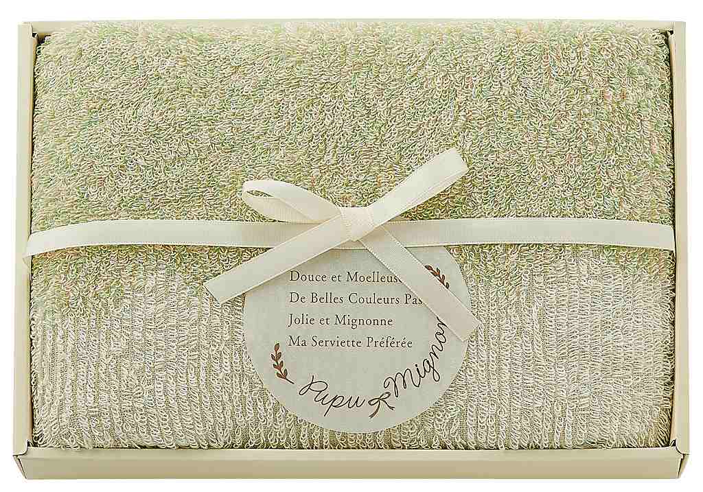 御祝.お返し,引出物,記念品は:ププ・ミニョン フェイスタオル（グリーン） PM4310-GR