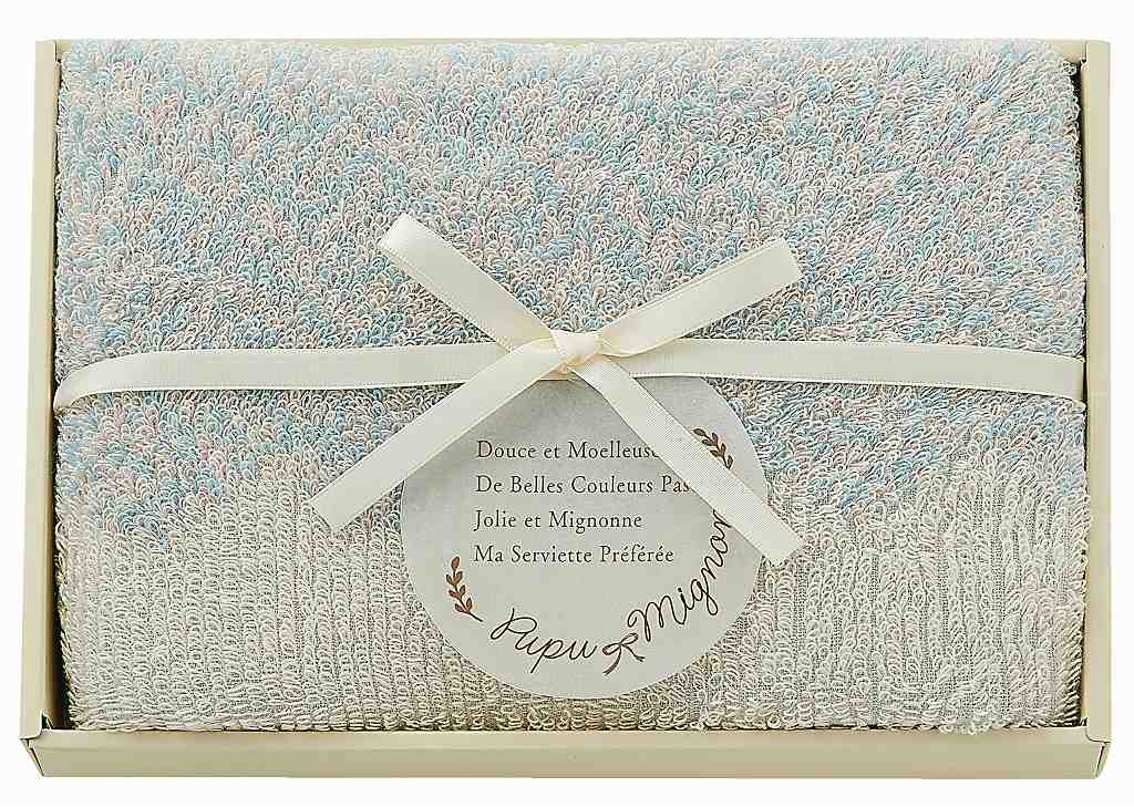 御祝.お返し,引出物,記念品は:ププ・ミニョン フェイスタオル（ブルー） PM4310-BL