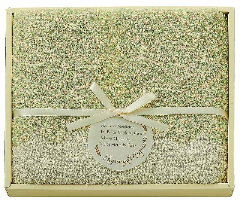 御祝.お返し,引出物,記念品は:ププ・ミニョン バスタオル（グリーン） PM4325-GR