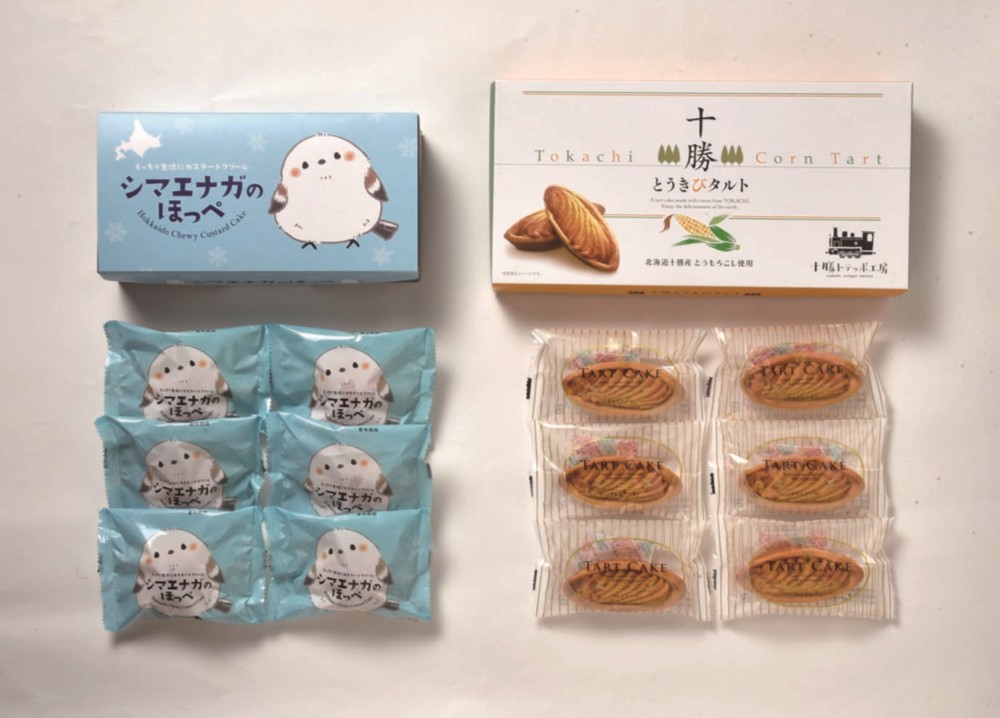 御祝.お返し,引出物,記念品は:北海道直送特別企画 十勝トテッポ工房 シマエナガのほっぺととうきびタルトセット