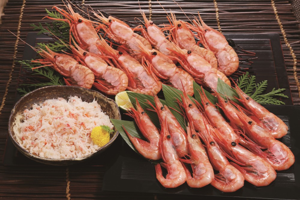 御祝.お返し,引出物,記念品は:北海道直送特別企画 カネコメ田中水産 ぼたんえび・甘えび・おおずわいがにほぐし身セット