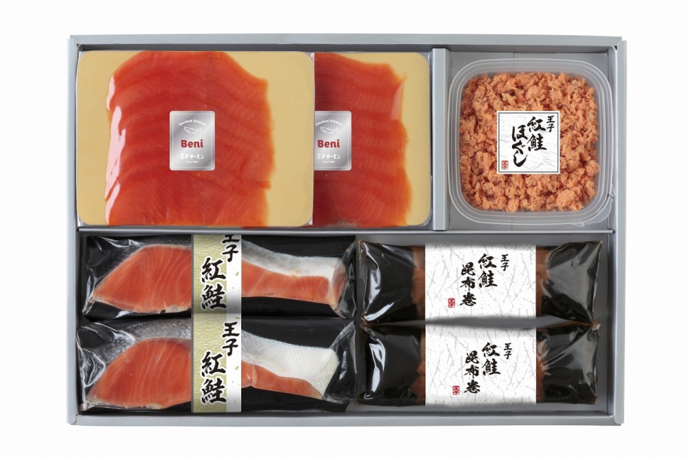 御祝.お返し,引出物,記念品は:北海道直送特別企画 王子サーモン 紅鮭こだわりセット (N)HKTB60