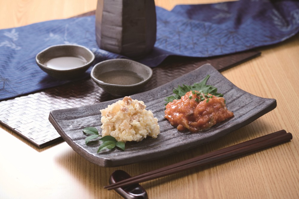 御祝.お返し,引出物,記念品は:北海道直送特別企画 誉食品 函館製造　数の子チーズ・サーモンユッケセット