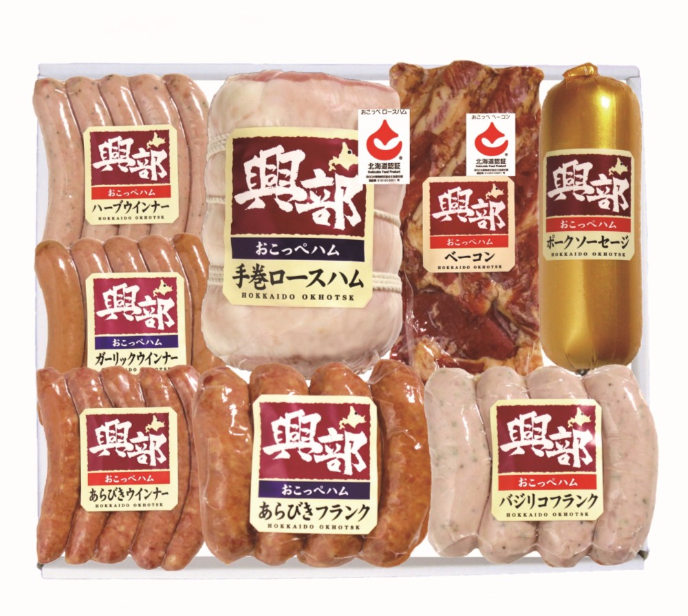 御祝.お返し,引出物,記念品は:北海道直送特別企画 オホーツククリーンミート 北海道おこっぺハム詰合せ OF-D-2