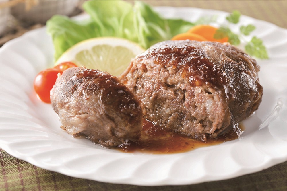 御祝.お返し,引出物,記念品は:北海道直送特別企画 肉の山本 北海道霜降りハンバーグ4個セット　おろしソース付