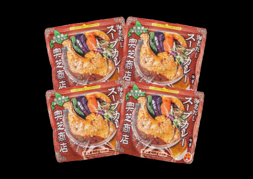 御祝.お返し,引出物,記念品は:北海道直送特別企画 奥芝商店 海老出汁スープカレーセット（４袋）