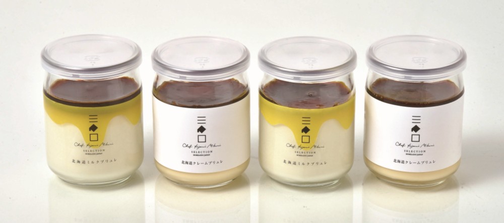 御祝.お返し,引出物,記念品は:北海道直送特別企画  三國推奨　北海道クレームブリュレ2種4本セット MCM-4