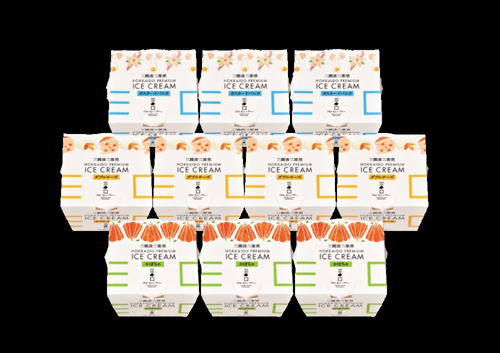 御祝.お返し,引出物,記念品は:北海道直送特別企画  三國推奨　北海道プレミアムアイス３種セット(１０個) MNA-R10
