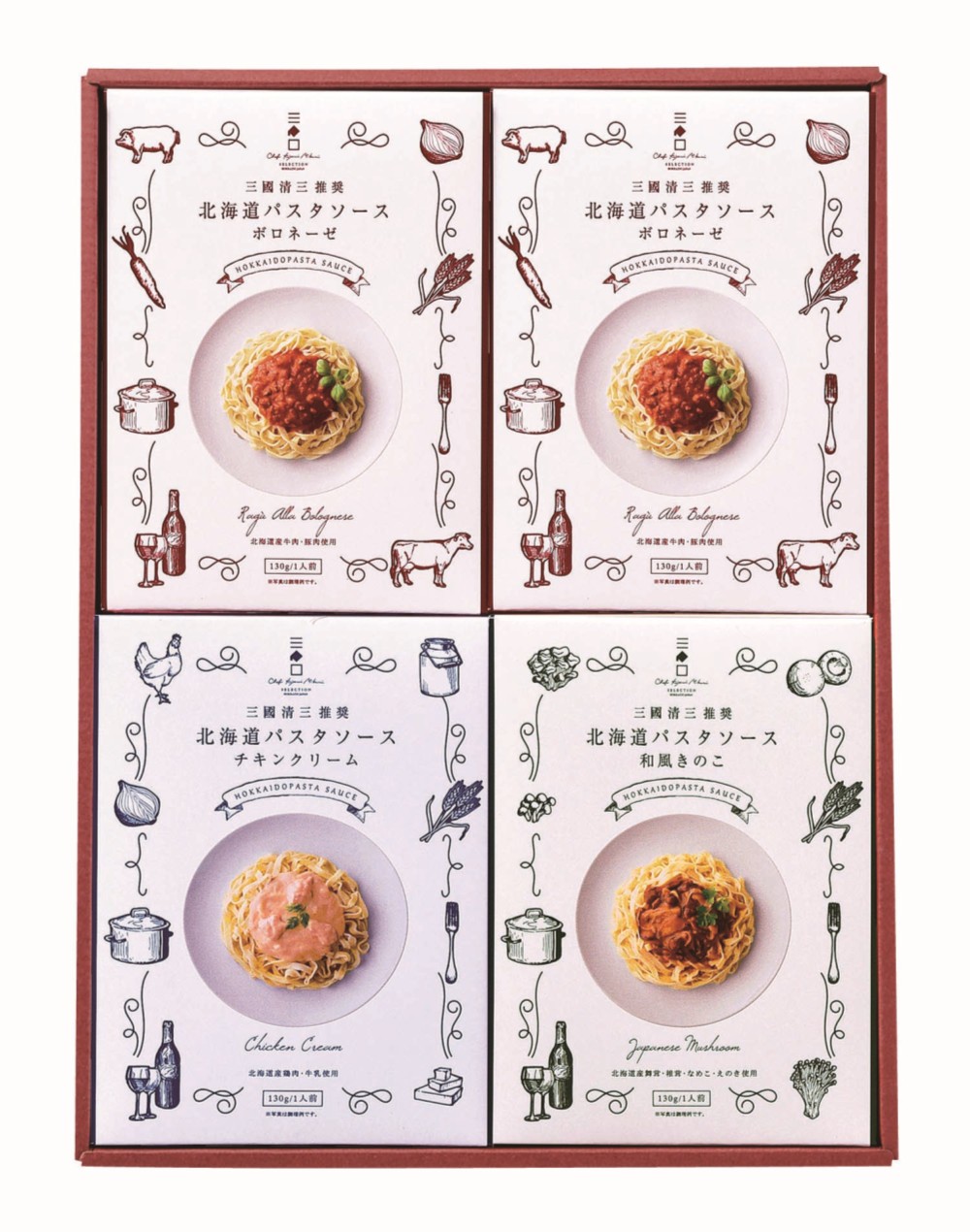 御祝.お返し,引出物,記念品は:北海道直送特別企画  三國推奨　北海道パスタソースギフト MPS