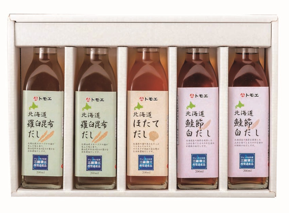 御祝.お返し,引出物,記念品は:北海道直送特別企画  三國推奨　北海道だし3種5本セット MFD