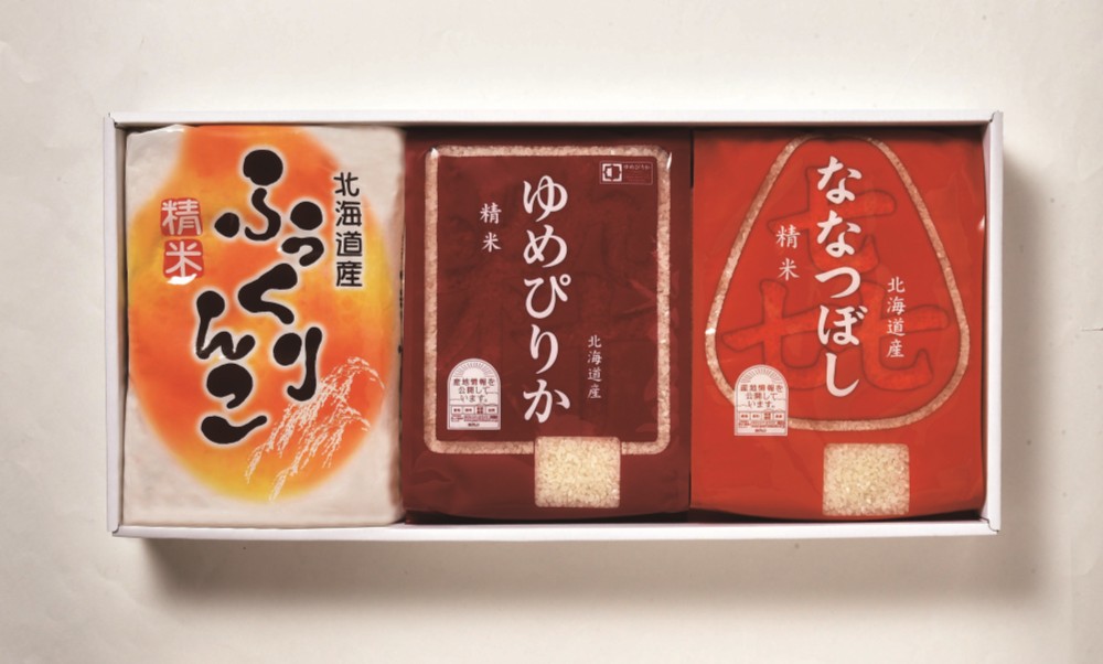 御祝.お返し,引出物,記念品は:北海道直送特別企画 味彩 北海道米ギフト（各２ｋｇ） OH-B