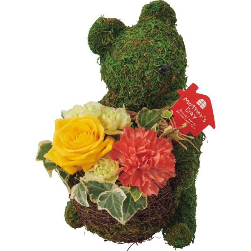 御祝.お返し,引出物,記念品は:【母の日専用】モスベアー・アレンジ商品のお届け期間：5.6(水)～5.10(日)。5月6日以降のご注文は「遅れてごめんね」対応となります。