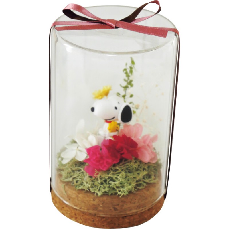 御祝.お返し,引出物,記念品は:【母の日専用】スヌーピーテラリウムＨＵＧ（プリザーブドフラワー）商品のお届け期間：5.6(水)～5.10(日)。5月6日以降のご注文は「遅れてごめんね」対応となります。