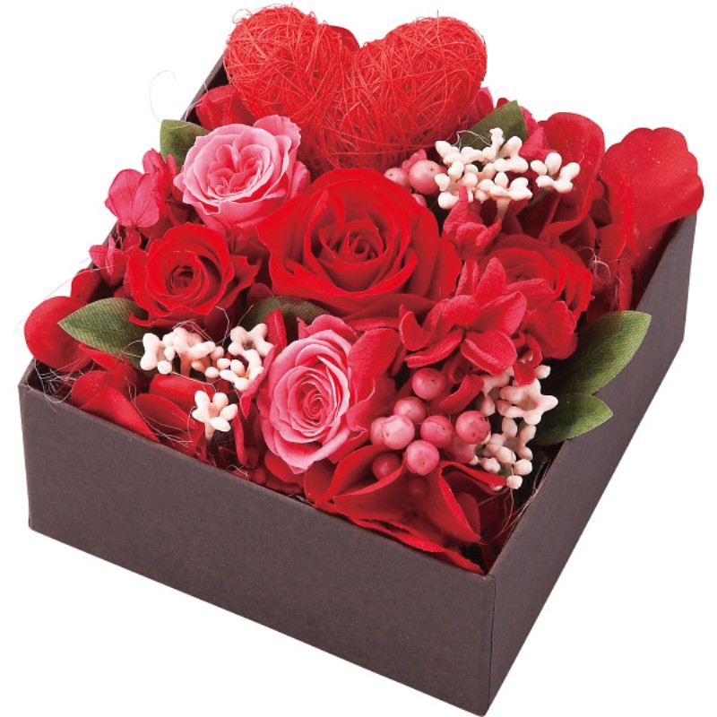 御祝.お返し,引出物,記念品は:【母の日専用】ボックスフラワーアレンジメント（ミッキー＆ミニー）商品のお届け期間：5.6(水)～5.10(日)。5月6日以降のご注文は「遅れてごめんね」対応となります。