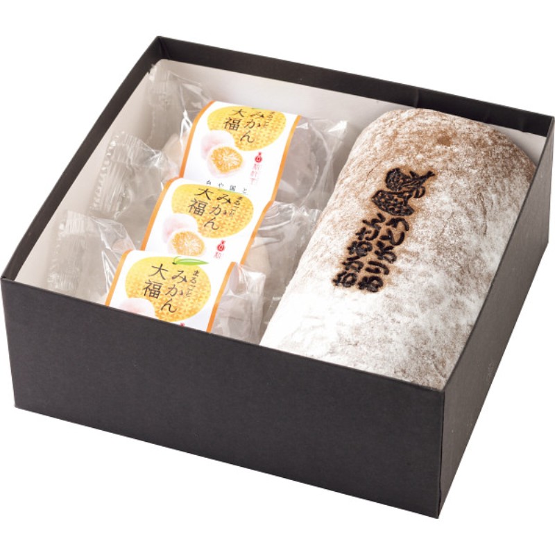 御祝.お返し,引出物,記念品は:【母の日専用】新杵堂　母の日ロールケーキ＆みかん大福セット商品のお届け期間：5.6(水)～5.10(日)。5月1日以降のご注文は「遅れてごめんね」対応となります。