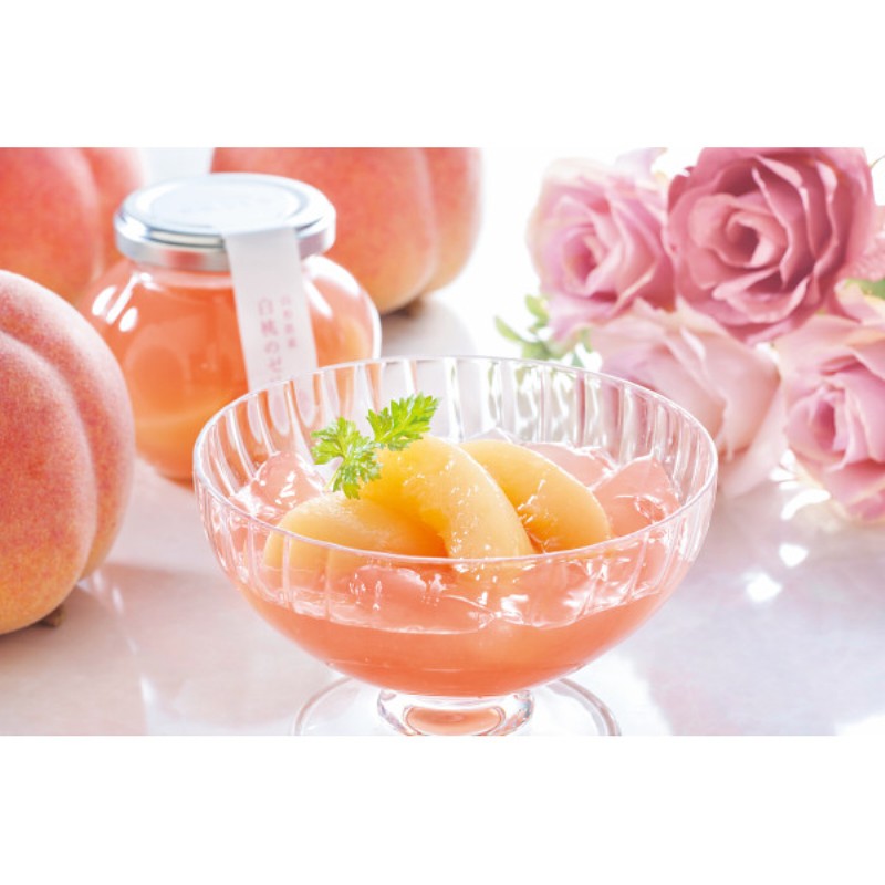 御祝.お返し,引出物,記念品は:【母の日専用】銀座トトキ監修　山形県産白桃のゼリー（５個）商品のお届け期間：5.6(水)～5.10(日)。4月27日以降のご注文は「遅れてごめんね」対応となります。