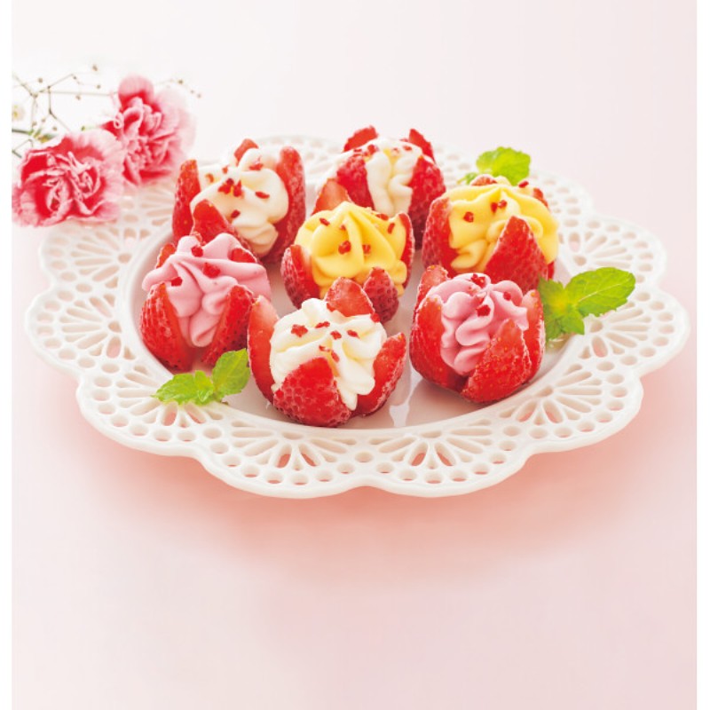 御祝.お返し,引出物,記念品は:【母の日専用】博多あまおう　花いちごのアイス（７個）商品のお届け期間：5.6(水)～5.10(日)。4月27日以降のご注文は「遅れてごめんね」対応となります。