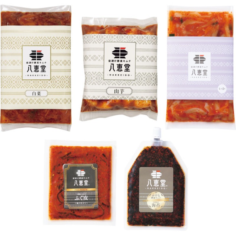 御祝.お返し,引出物,記念品は:【母の日専用】八恵堂酵素キムチ　プレミアムギフト５種商品のお届け期間：5.6(水)～5.10(日)。5月6日以降のご注文は「遅れてごめんね」対応となります。