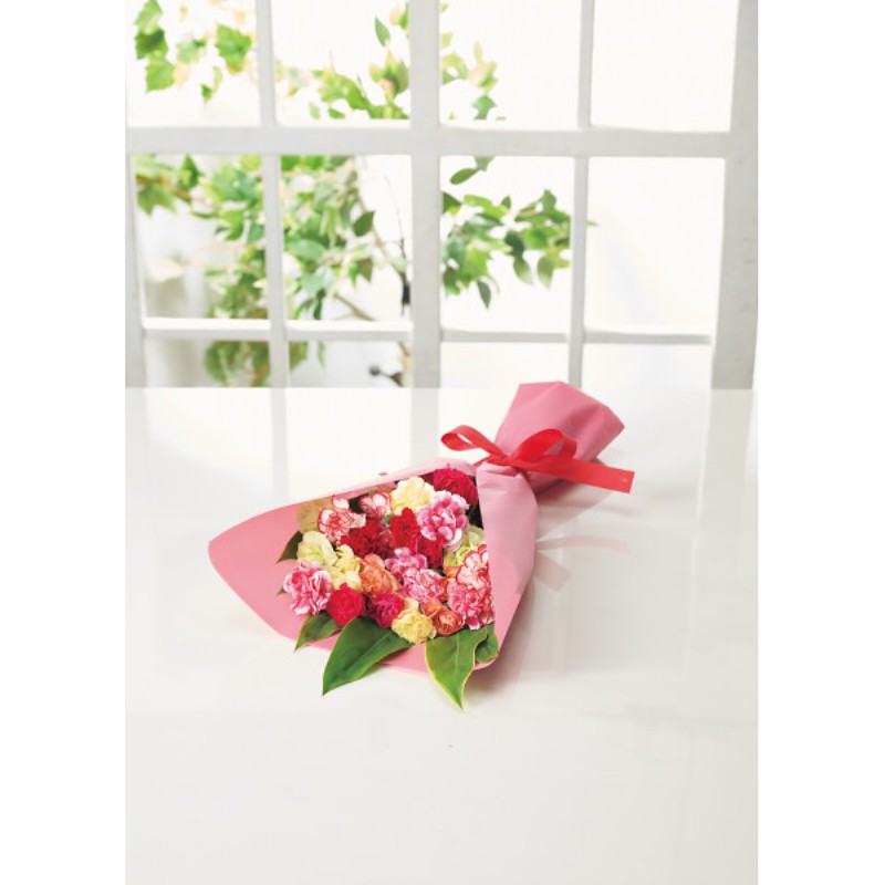 御祝.お返し,引出物,記念品は:【母の日専用】７色スプレーカーネーションブーケ商品のお届け期間：5.6(水)～5.10(日)。5月6日以降のご注文は「遅れてごめんね」対応となります。