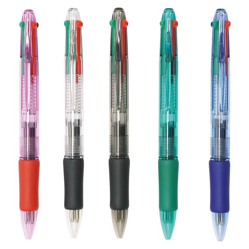 クリスタルラバー4色ボールペン（1P） O-CL4 ノベルティ,販促品,記念品などのご用途にも好適