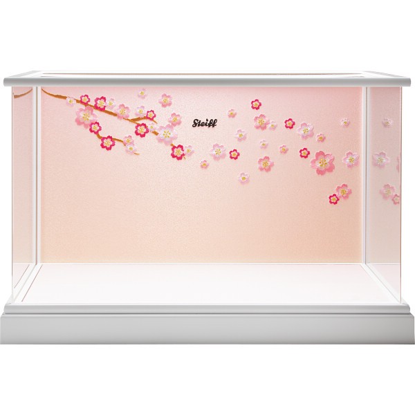 御祝.お返し,引出物,記念品は:アクリルケース（ホワイト／桜刺繍） 679230AC