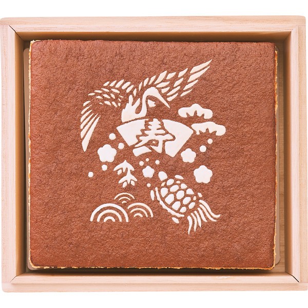 御祝.お返し,引出物,記念品は:長�ｱ堂　絵柄入りカステーラ（桐箱入） TKS-25K