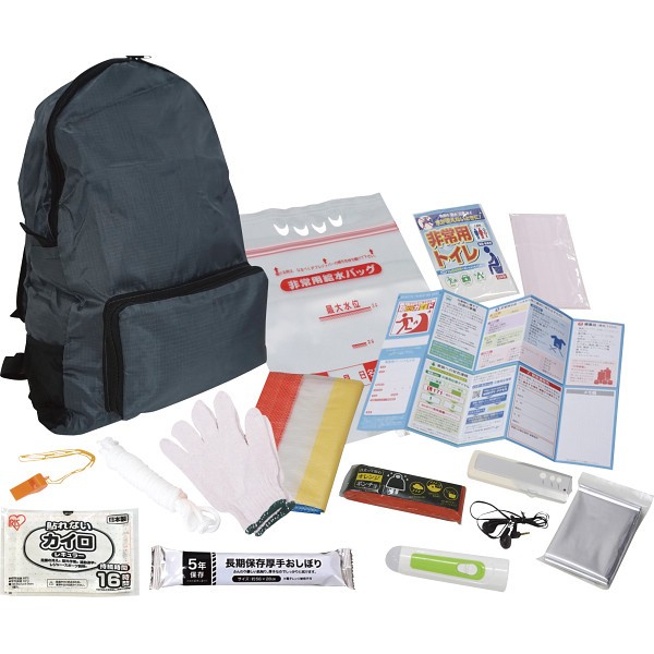 御祝.お返し,引出物,記念品は:非常持出しリュックセット１５点 HR26ｰ15