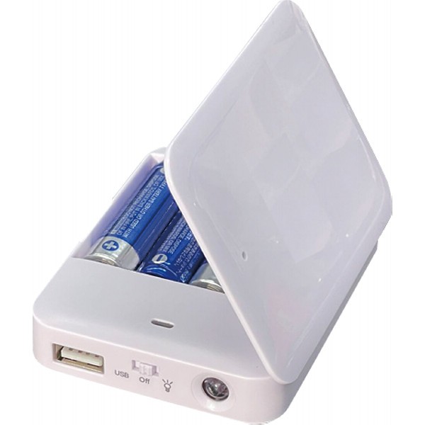 御祝.お返し,引出物,記念品は:乾電池式モバイルバッテリー（ライト付） PL-198
