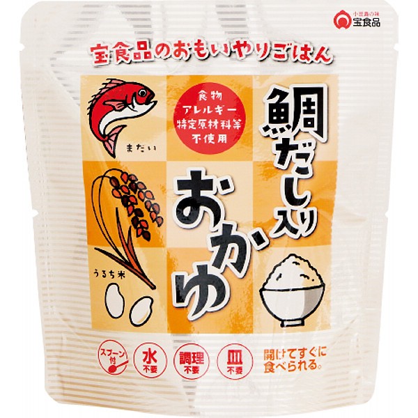 御祝.お返し,引出物,記念品は:おもいやり　鯛だし入りおかゆ