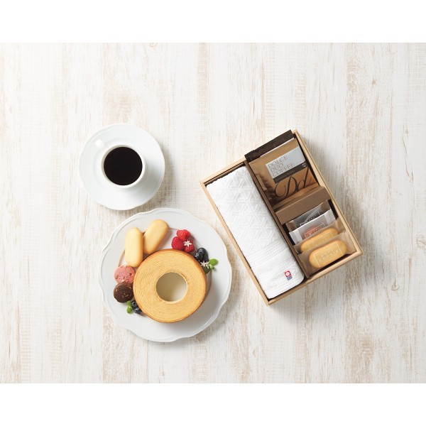 御祝.お返し,引出物,記念品は:ココロ　今治タオル・スイーツセット COCO-A15