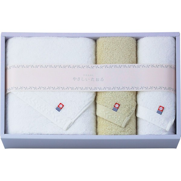 御祝.お返し,引出物,記念品は:やさしいたおる　バス・フェイスタオルセット グリーン YT-24500