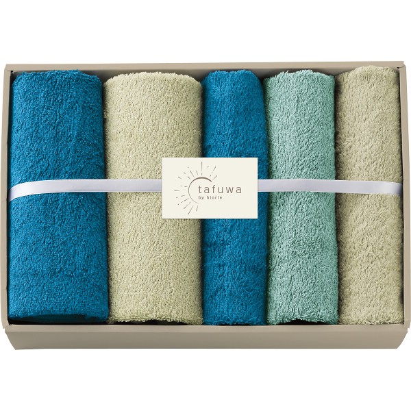 御祝.お返し,引出物,記念品は:ｔａｆｕｗａ　ミニバス・フェイスタオルセット ブルー 1712474