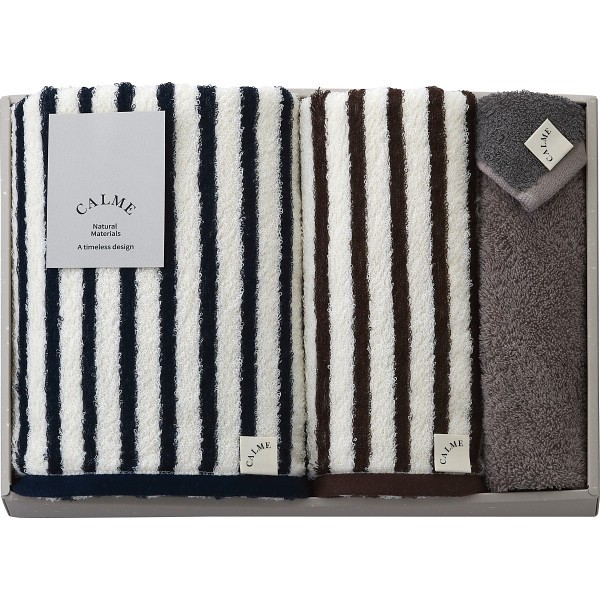 御祝.お返し,引出物,記念品は:ＣＡＬＭＥバンブー　バス・フェイス・ハンドタオルセット CM2550