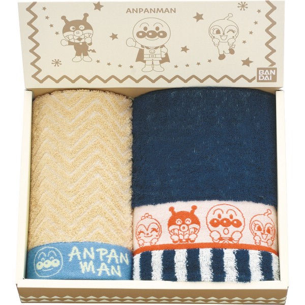御祝.お返し,引出物,記念品は:アンパンマン　ラインギフト　フェイス・ウォッシュタオルセット AP25202