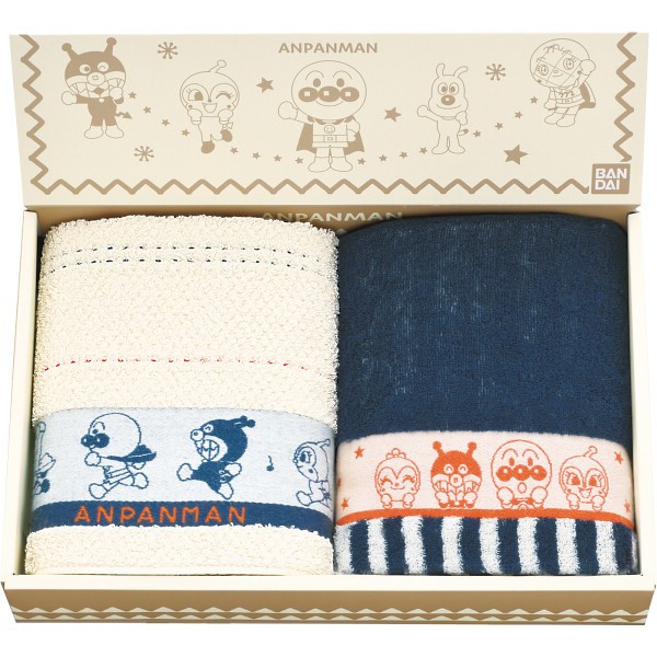 御祝.お返し,引出物,記念品は:アンパンマン　ラインギフト　フェイスタオル２枚セット AP25252