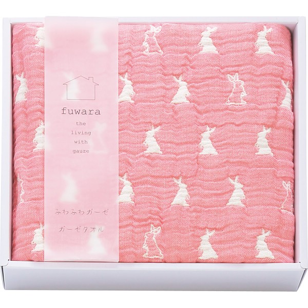 御祝.お返し,引出物,記念品は:ふわら　６重織ガーゼフェイスタオル ピンク FWR2208P 
