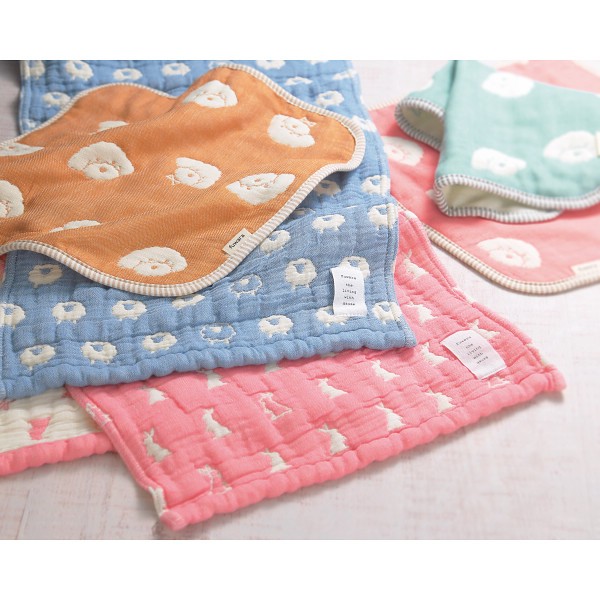 御祝.お返し,引出物,記念品は:ふわら　６重織ガーゼフェイスタオル・ハンカチセット FWR5008