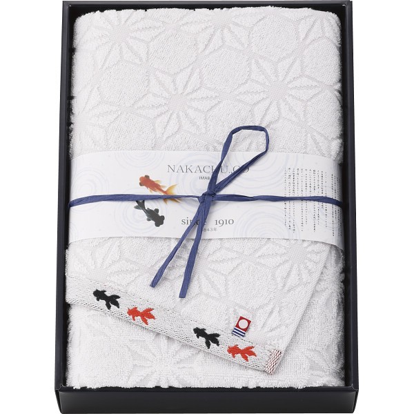 御祝.お返し,引出物,記念品は:今治産金魚タオル　バスタオル ホワイト 1778445