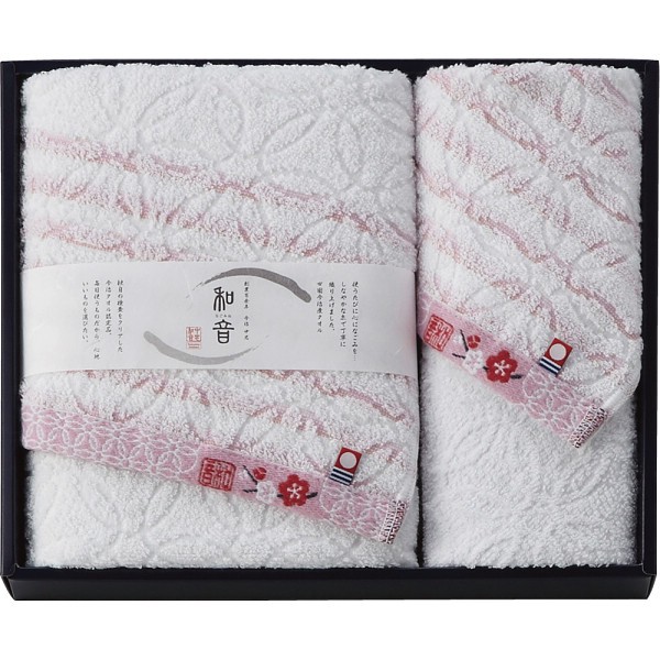 御祝.お返し,引出物,記念品は:なごみね　フェイス・ウォッシュタオルセット ピンク NGY-20200