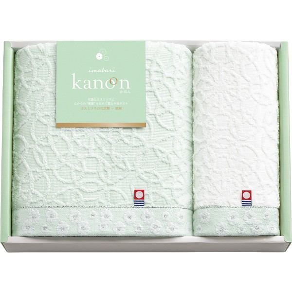 御祝.お返し,引出物,記念品は:今治かのん　バス・フェイスタオルセット 68040
