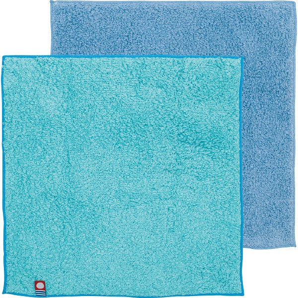 御祝.お返し,引出物,記念品は:デイリープレーリー　リバーシブルタオルハンカチ ブルー COREH-605CB