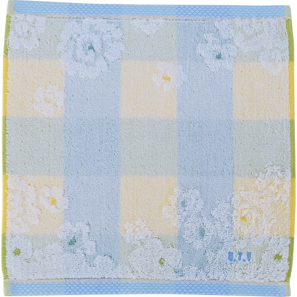 御祝.お返し,引出物,記念品は:アーヴェーヴェー　婦人タオルハンカチ チェック×花イエロー AVT-524 YE