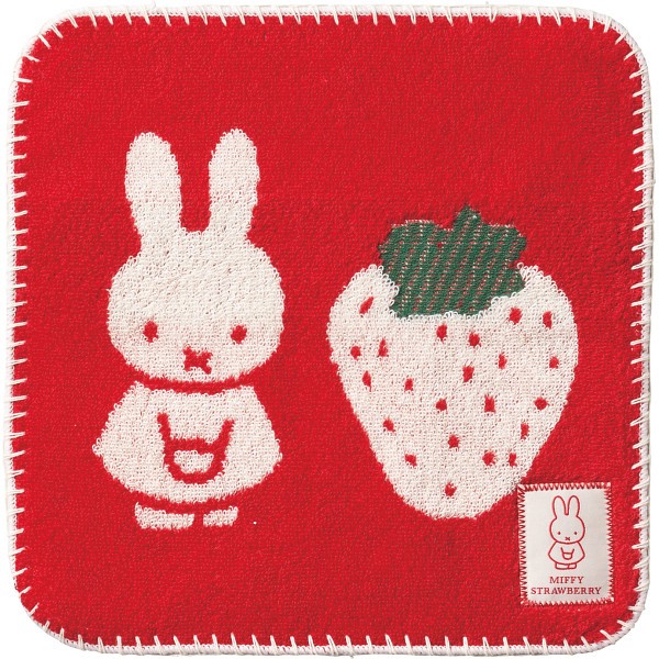 御祝.お返し,引出物,記念品は:ミッフィー　ミニタオル ストロベリー（Ｒ） 5805027100