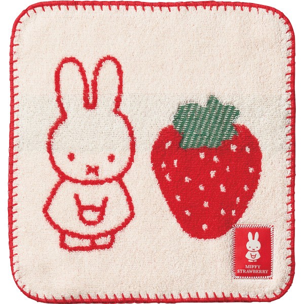 御祝.お返し,引出物,記念品は:ミッフィー　ミニタオル ストロベリー（ＢＥ） 5805027300